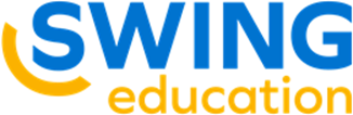 Swing Education logo in blue and yellow