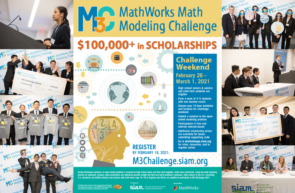 MathWorks challenge collage poster including winners