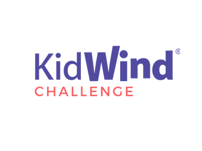 Kid WInd Challenge logo in purple and pink