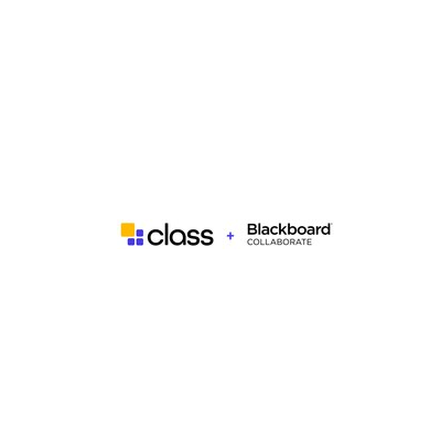 Class and Blackboard Collaborate company logos with plus sign in the middle