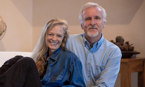 Suzy Amis Cameron & James Cameron, founders of MUSE Global School sitting next to eachother